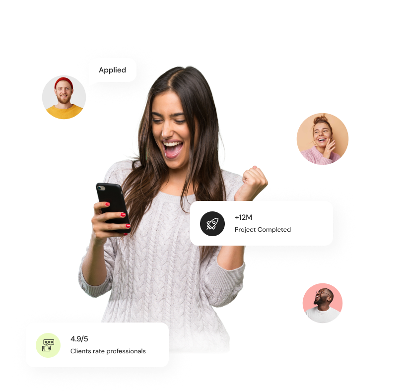 Professional worker smiling